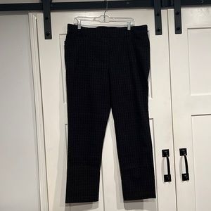 Briggs size 18 black patterned elastic waistband straight leg slacks